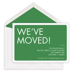 Colorful Bold We've Moved Moving Announcements
