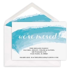 Watercolor We've Moved Swash Moving Announcements