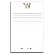White Garden Initial Notepad