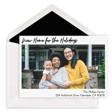 Modern New Home For The Holidays Photo Moving Announcements