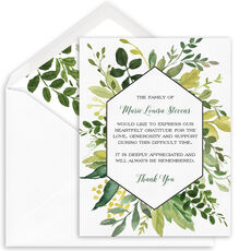 Vines Framed Folded Sympathy Cards