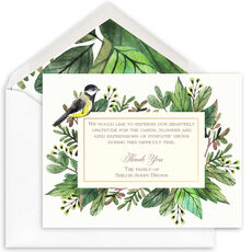 Yellow Canary Flat Sympathy Cards