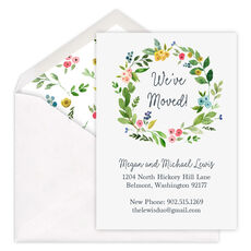 Bud Wreath Moving Announcements