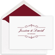 Bellissimo Folded Note Cards - Raised Ink
