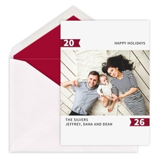 Modern Banner Holiday Photo Cards