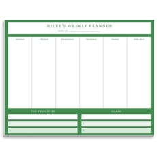 Colored Border Weekly Scheduler