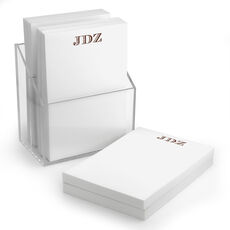 Classic Initial Stack of Small Notepads