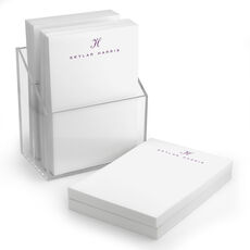 Script Initial Stack of Small Notepads