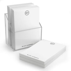 Circle Initials Stack of Small Notepads