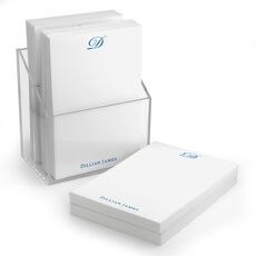 Elegant Script Initial Stack of Small Notepads