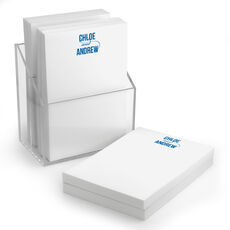 Modern Couple Stack of Small Notepads