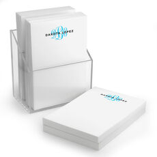Pop of Color Monogram Stack of Small Notepads