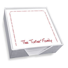 Family Arch Square with White Paperboard Holder
