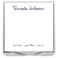 Anthony Memo Square with White Paperboard Holder