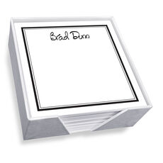 Santa Monica Memo Square with White Paperboard Holder