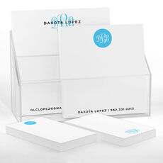 Pop of Color Monogram Notepad Set (4 Pads)