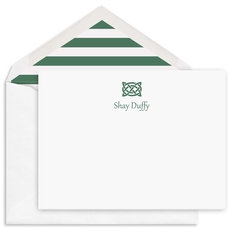 Celtic Knot Flat Note Cards - Raised Ink