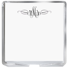 Sienna Monogram Memo Square with Acrylic Holder