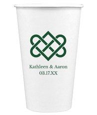 Celtic Love Knot Paper Coffee Cups