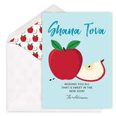Shana Tova Apple Jewish New Year Cards
