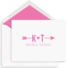 Cupid's Arrow Folded Note Cards