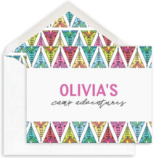 Multicolor Teepees Folded Note Cards