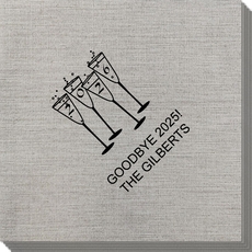 2026 New Years Glasses Bamboo Luxe Napkins