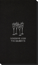 2026 New Years Glasses Linen Like Guest Towels