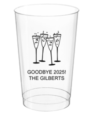 2026 New Years Glasses Clear Plastic Cups