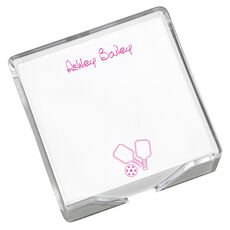 Pickleball Memo Square with Acrylic Holder