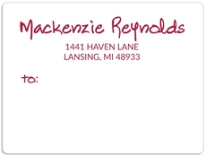 Studio Text Shipping Labels