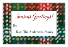 Colorful Plaid Gift Stickers