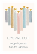 Hanukkah Heart Candles Gift Stickers