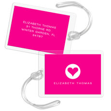 Modern Heart Luggage Tags