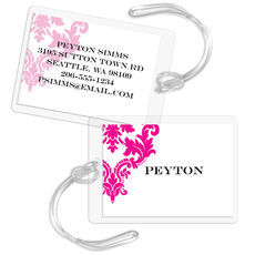 Damask Luggage Tags