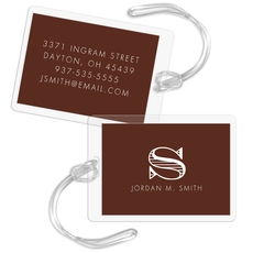 Striped Initial Luggage Tags