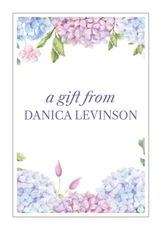 Hydrangea Vertical Gift Stickers