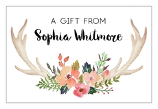 Decorated Antlers Gift Stickers