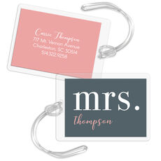 Bold Mrs. Luggage Tags