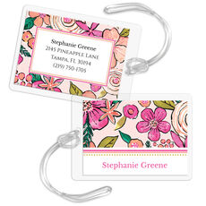 Modern Floral Luggage Tags