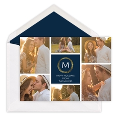 Foil Wreath Photo Cards