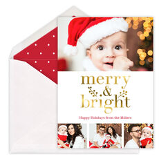 Merry & Bright Foil Photo Cards