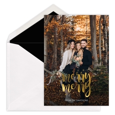 Merry Merry Foil Vertical Photo Cards