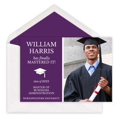 Mastered It Photo Graduation Announcement