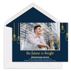 The Future is Bright Foil Photo Graduation Announcements