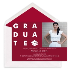 Block Graduate Photo Invitations