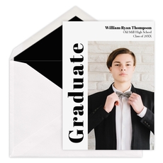Bold Graduate Photo Invitations