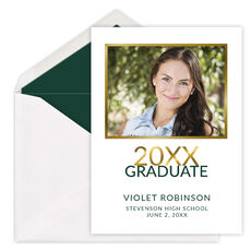 Foil Graduate Year Photo Announcements