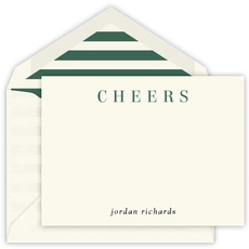 Cheers Flat Correspondence Cards - Letterpress