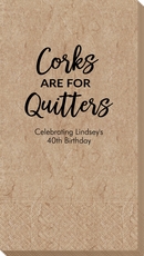 Script Corks Are For Quitters Bali Guest Towels